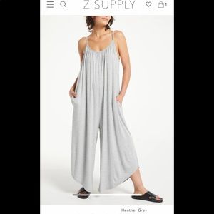 Z Supply Flared Jumpsuit Heather Gray Size Small